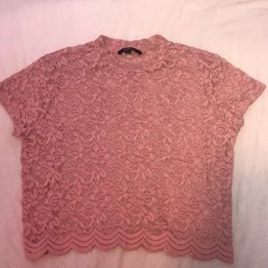 nude pink sheer blouse